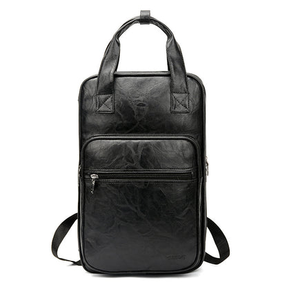 simple thick leather waterproof backpack