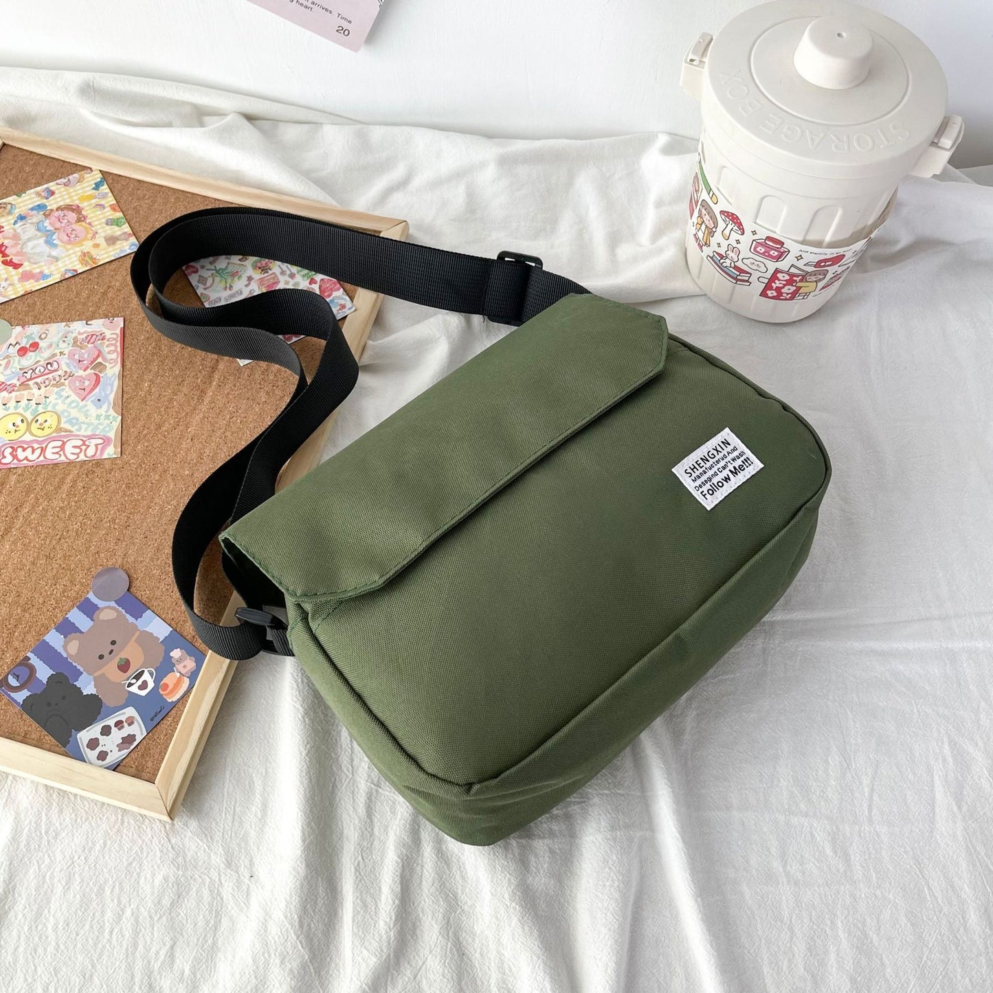 ins messenger bags women men crossbody shoulder bag casual couple small flap bag