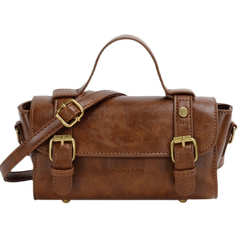 fashion retro round bag advanced texture