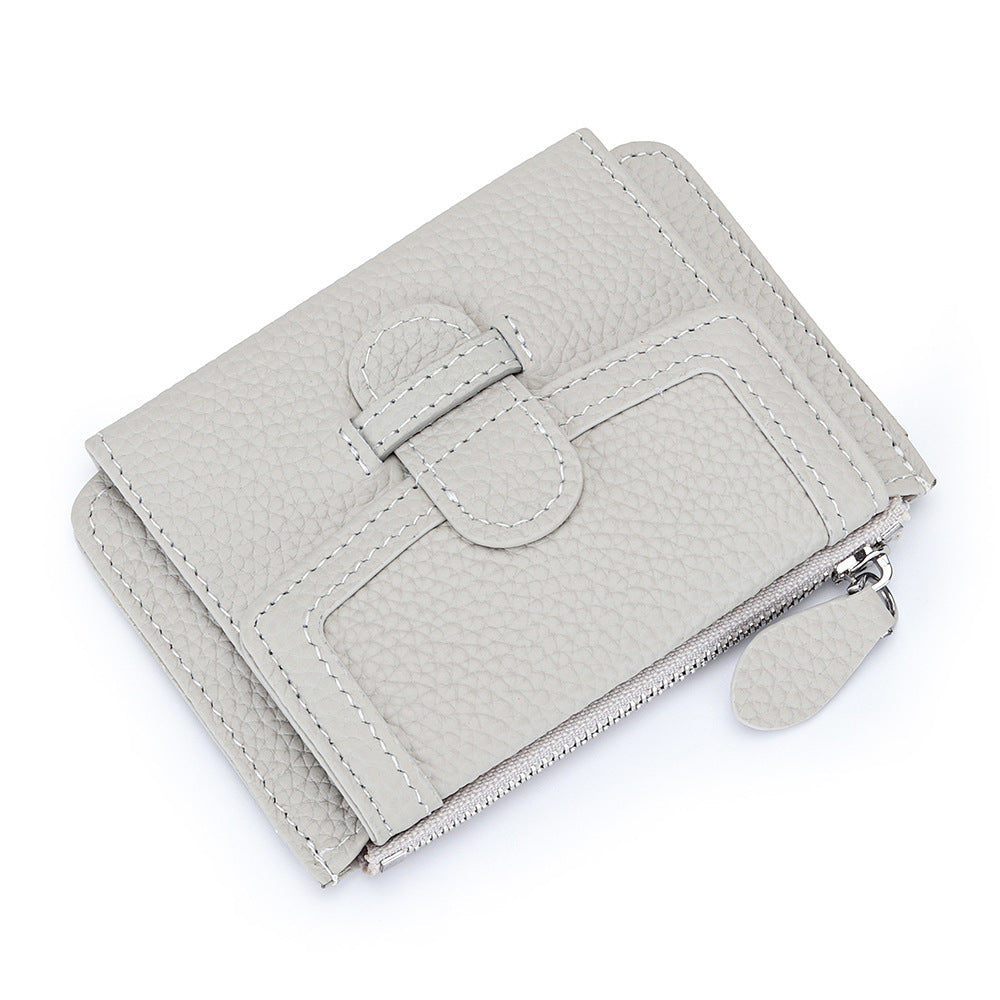 fashion ultra thin multifunctional leather multiple card slots wallet