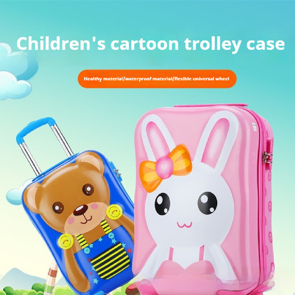 fashion cartoon print childrens trolley case