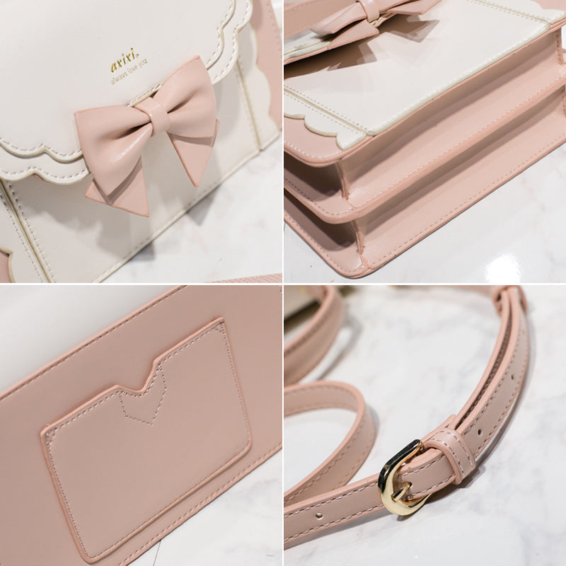 womens fashion new bow style small square bag