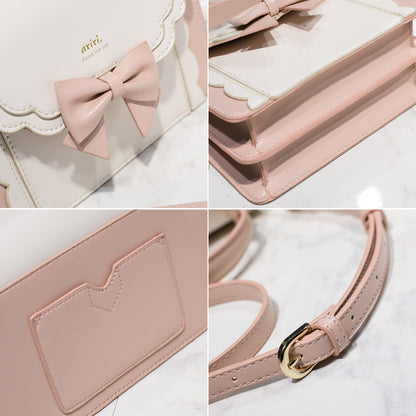 womens fashion new bow style small square bag