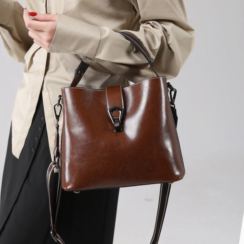 womens autumn and winter bucket bag shoulder messenger bag