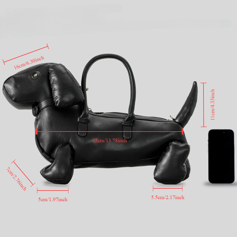 fashion creative cartoon dog shape handbag
