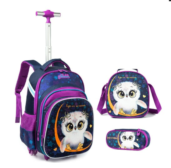 three piece trolley bag for primary school students