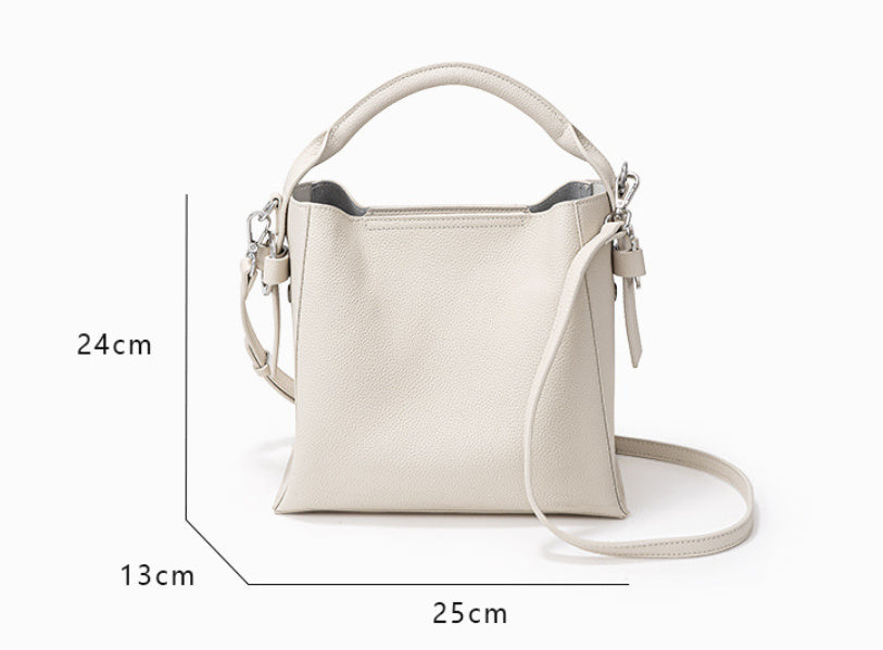 womens fashion top layer cowhide bucket bag