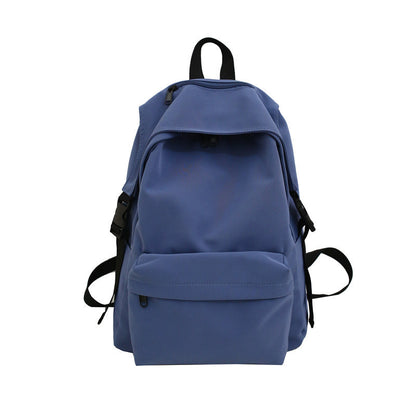 new japanese and korean early high school student bag nylon solid color waterproof lightweight backpack college students couple backpack