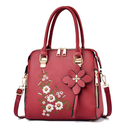 fashion flowers embroidered handbag women shoulder messenger bags
