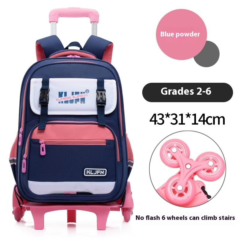 childrens trolley lightweight shoulder pad wear resistant large capacity spine protection backpack waterproof