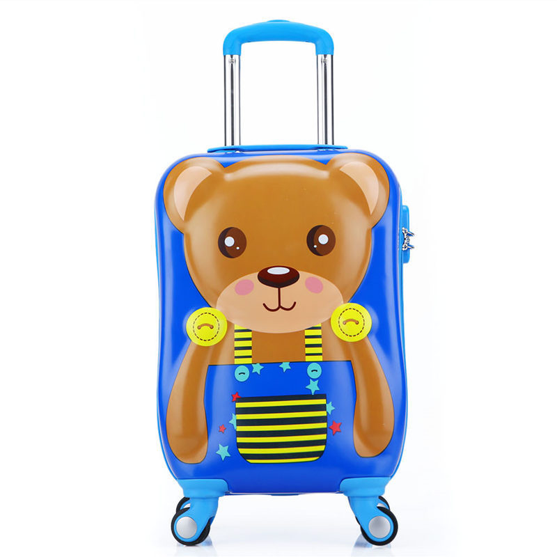 fashion cartoon print childrens trolley case