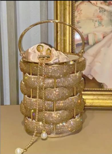 fashion metal hand woven shiny rhinestone quartz rope