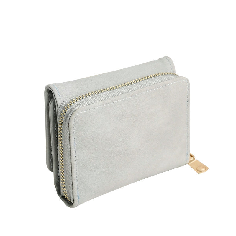 womens simple fashion personality frosted wallet