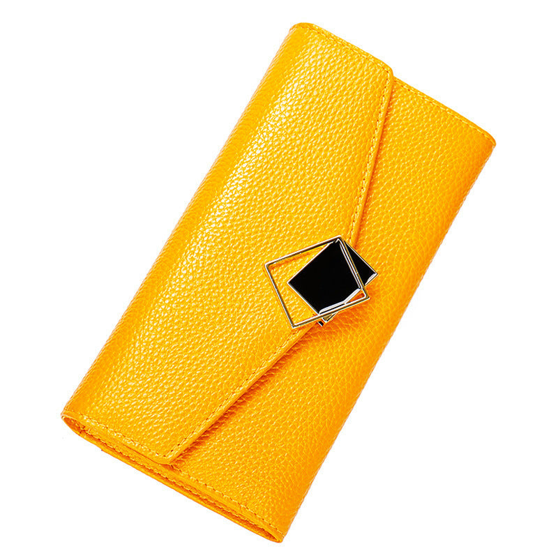 womens long fashion large capacity genuine leather wallet