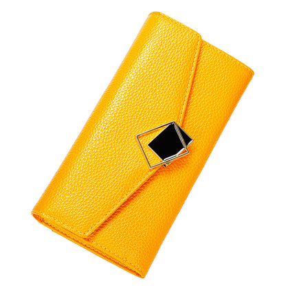 womens long fashion large capacity genuine leather wallet