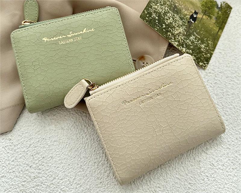 womens korean style retro folding wallet