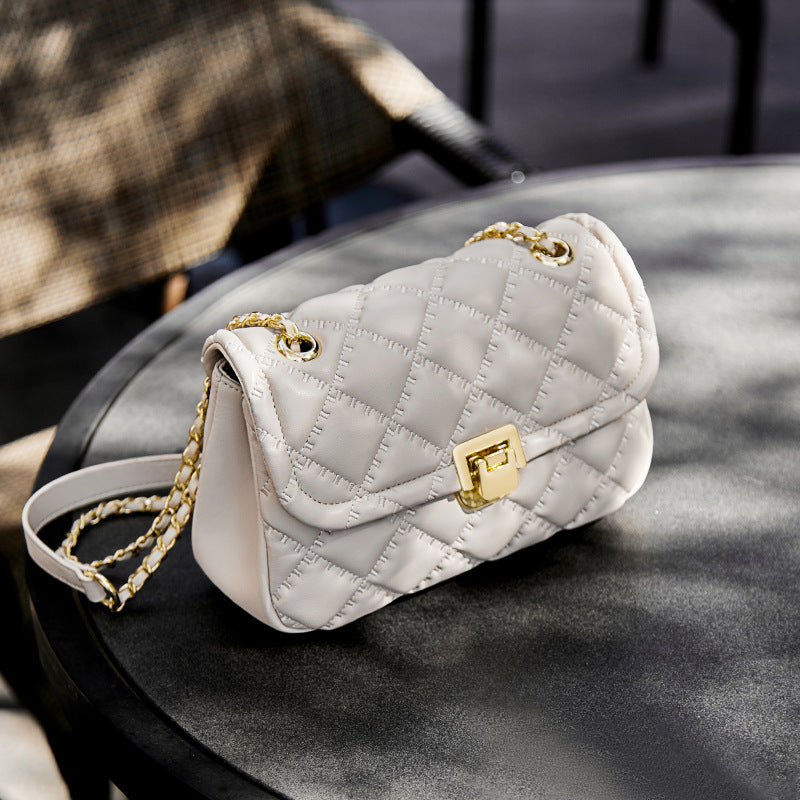 chain crossbody bag genuine leather shoulder bag