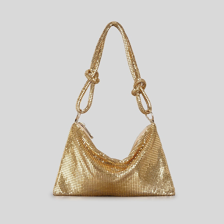 aluminum sheet underarm womens bag fashion high sense metal sequins