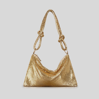 aluminum sheet underarm womens bag fashion high sense metal sequins