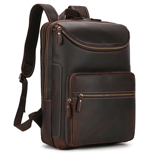 leather backpack vintage backpack mens cowhide