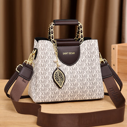 womens vintage fashion print handbag