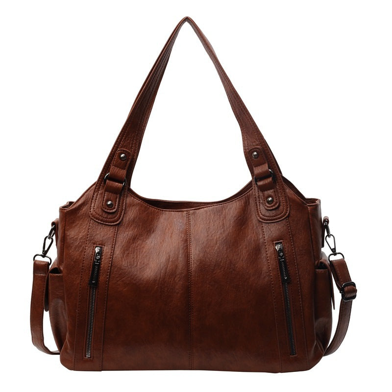 handbag-european-and-american-retro-solid-color-simple-texture