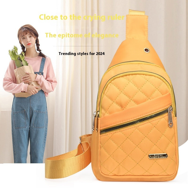 nylon chest bag womens fashion rhombus crossbody bag