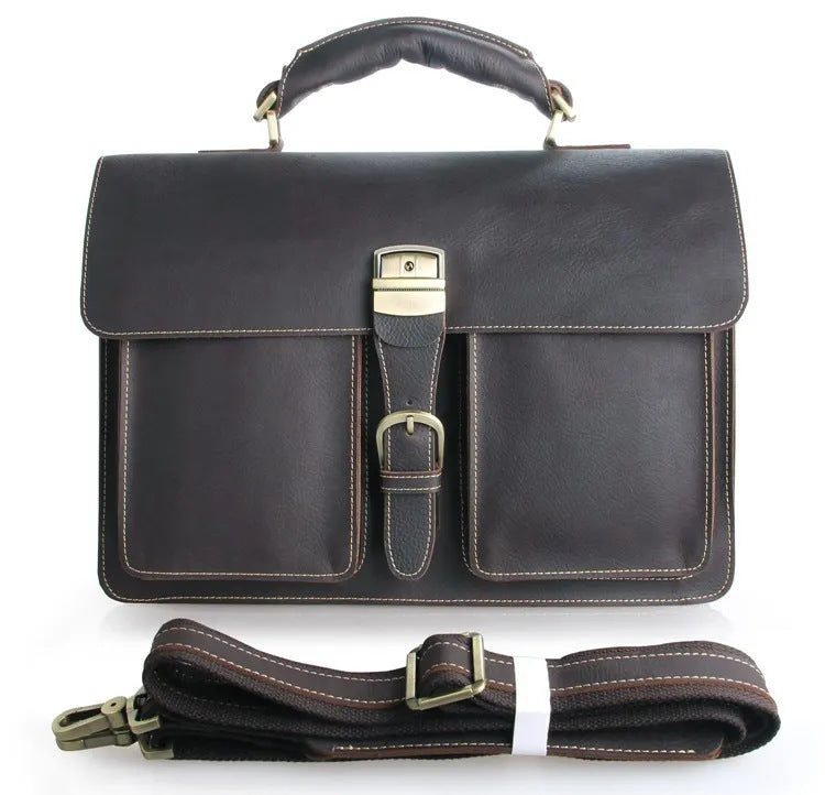 leather handbag vintage crazy horse leather mens briefcase