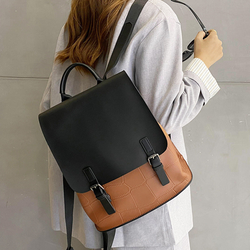 genuine leather assorted colors womens cow leather bag simple backpack