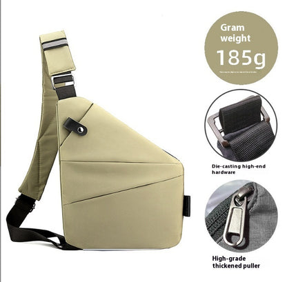 mens nylon lightweight simple large capacity crossbody bag