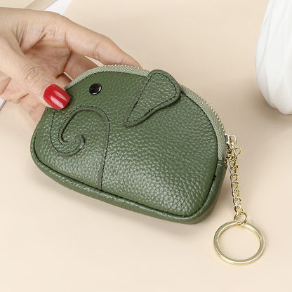 female creative keychain cartoon elephant wallet