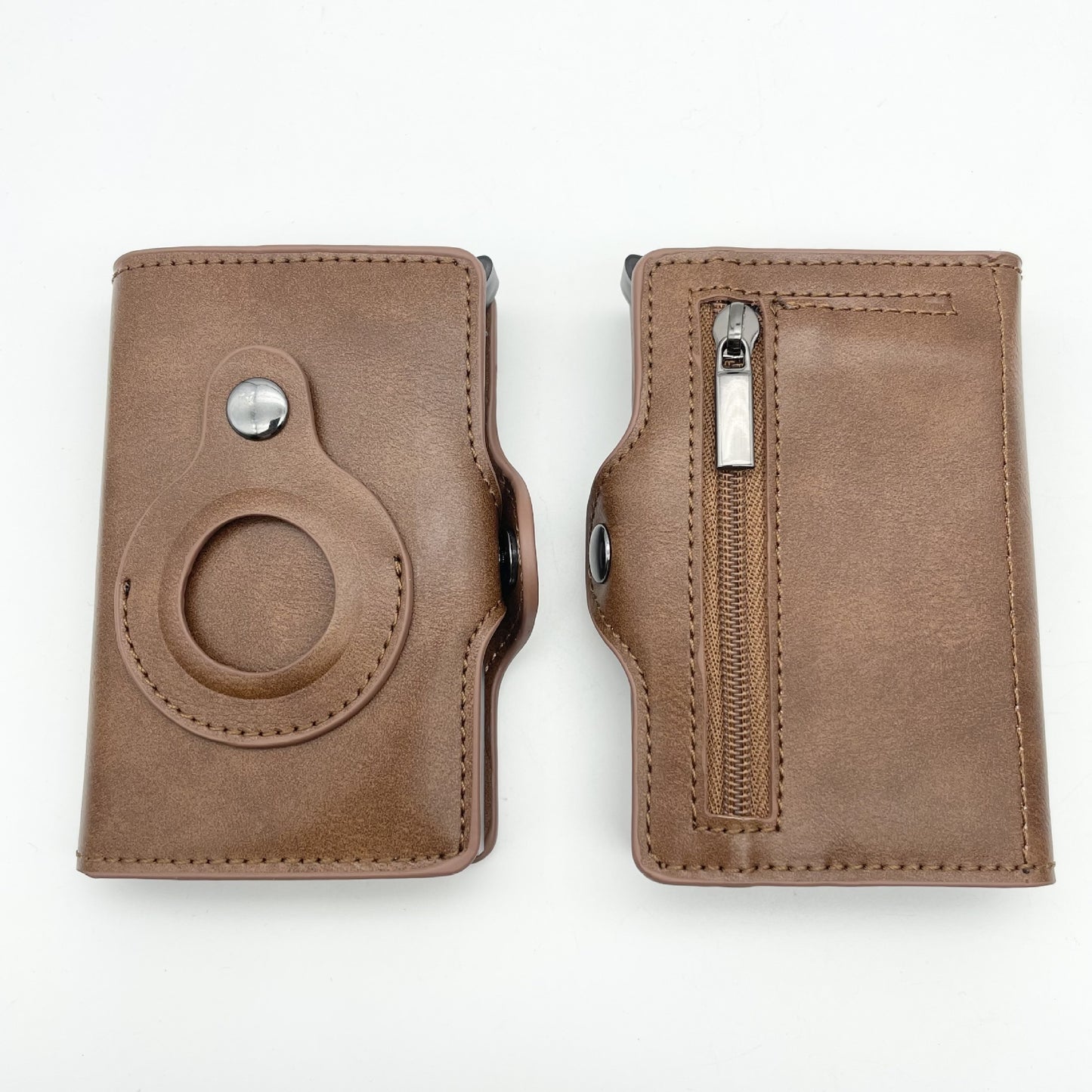 mens wallet tracker card clamp metal card holder