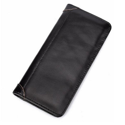 cowhide wallet retro waxed cowhide leather wallet coin multi card wallet