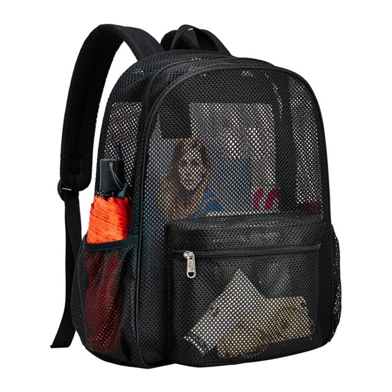 high load bearing mesh backpack transparent and simple