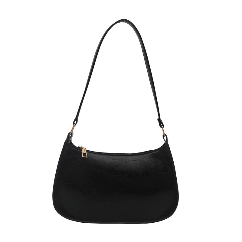 fashion underarm bag retro simple textured one shoulder bag