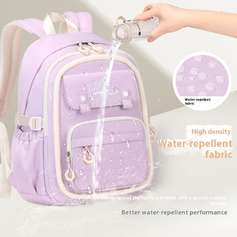 Girls' Super Lightweight Large Capacity Multi-compartment Waterproof Backpack