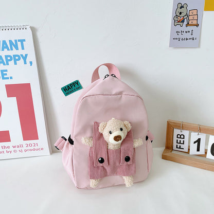 cartoon cute little bear kindergarten school bag