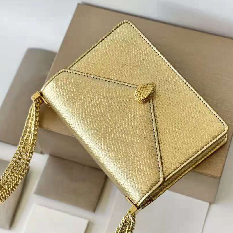 small square snake head chain bag shoulder portable diagonal bag