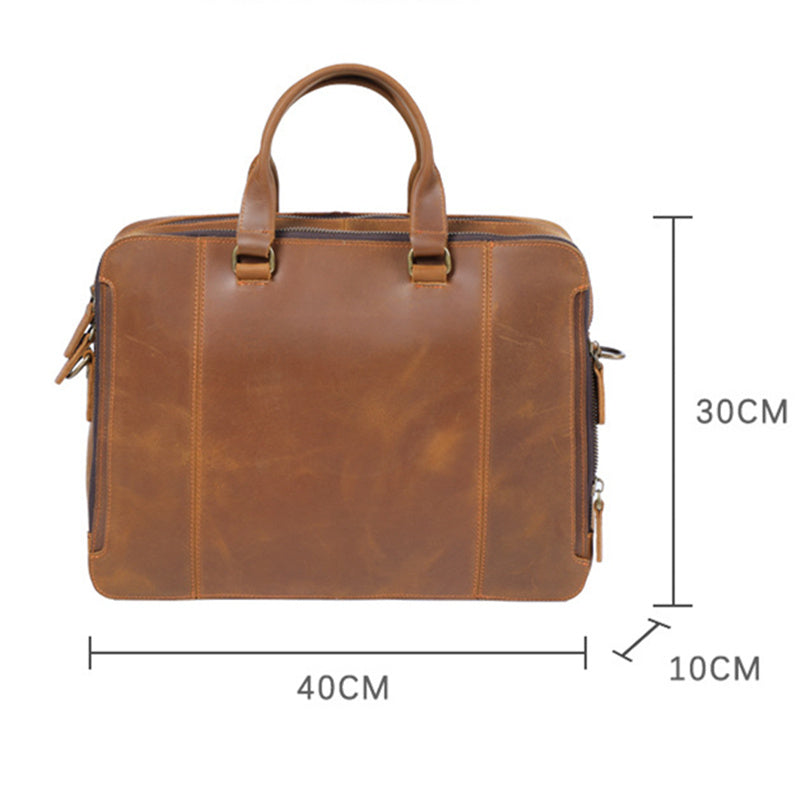 mens official leather business handbag