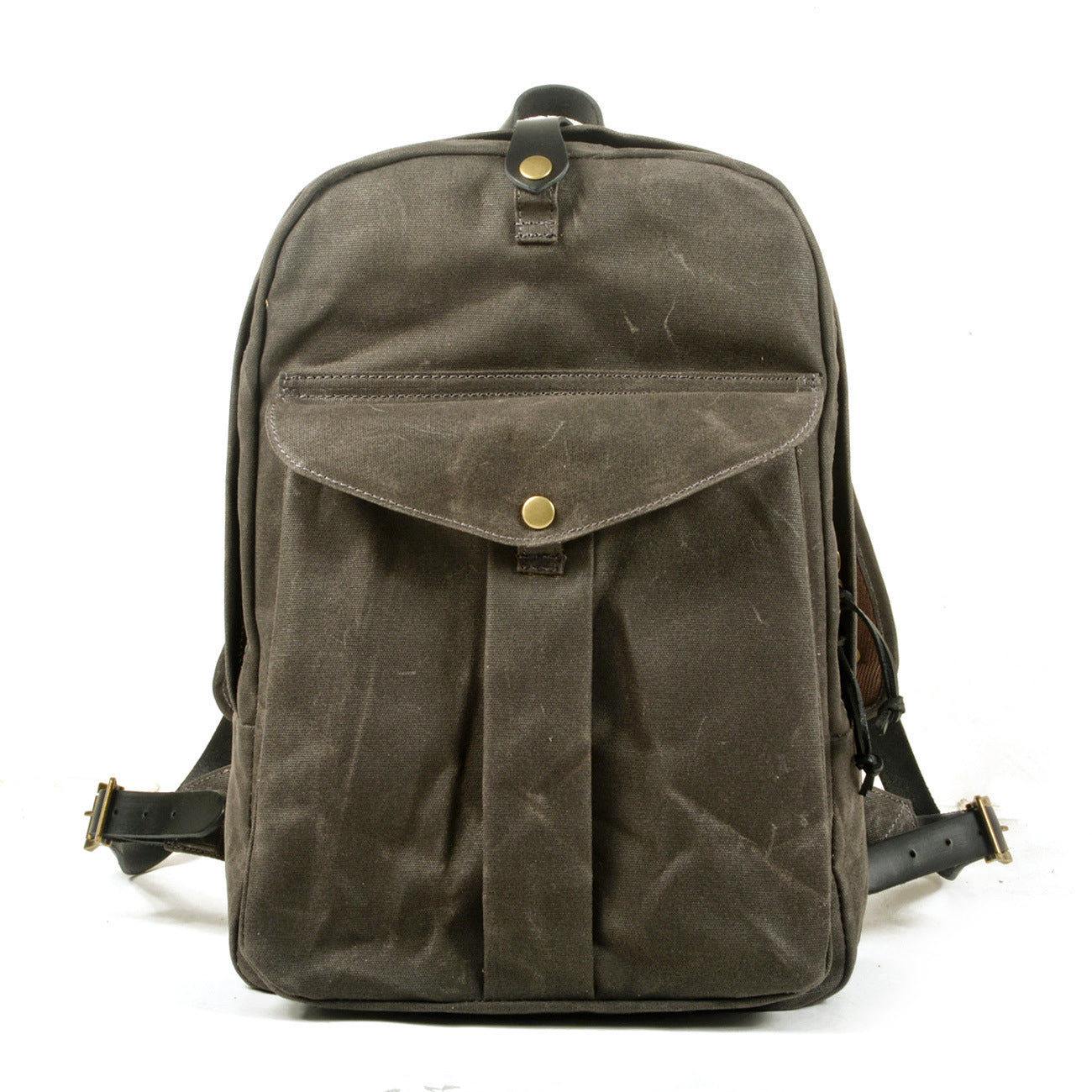 retro outdoor large capacity canvas stitching backpack