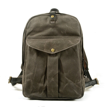 retro outdoor large capacity canvas stitching backpack