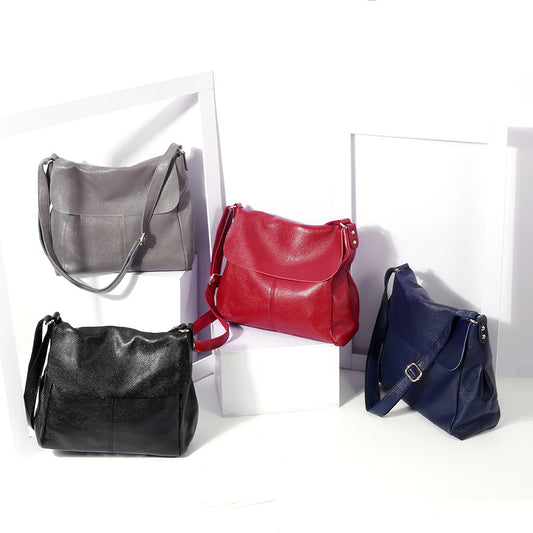 genuine leather shoulder large capacity new cowhide womens bag