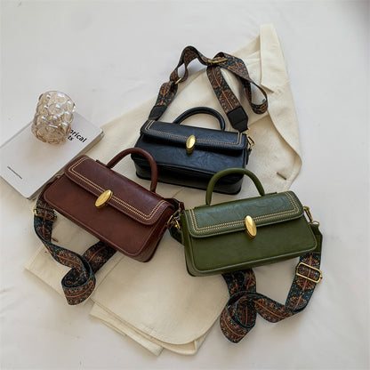 womens one shoulder portable small square bag