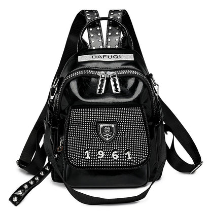 Fashion Light Diamond Ladies Backpack Small Backpack Large Capacity