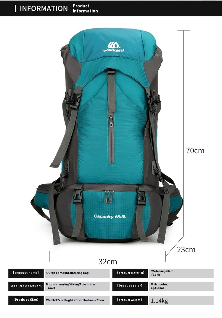 outdoor sports hiking bag 70 liters large capacity