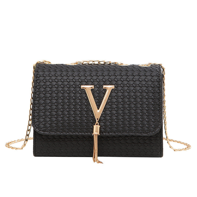 Women's Plaid Tassel Large Capacity Fashion Messenger Bag