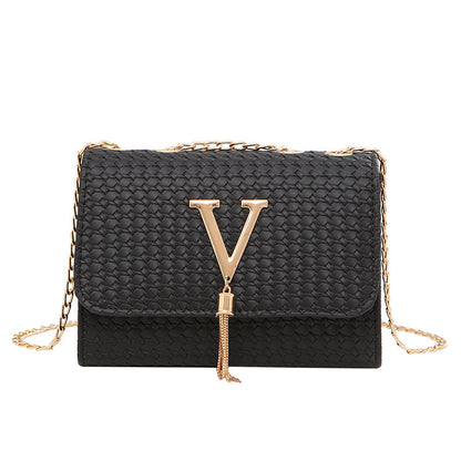 Women's Plaid Tassel Large Capacity Fashion Messenger Bag