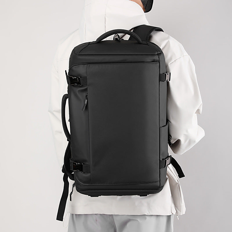 The Box-style Outdoor Backpack Features A Wide Opening