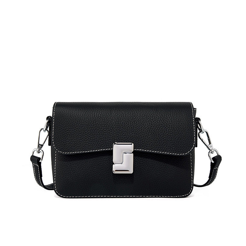 genuine leather square bag women