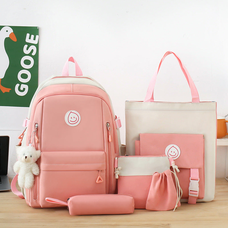 leisure student backpack five piece set